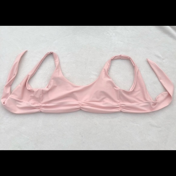 Shein Crop Top Peach Juniors Pleated - Picture 4 of 7